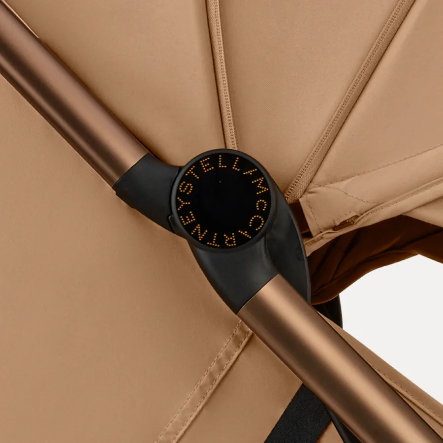 Stella McCartney lettering on the frame of the Bugaboo Butterfly 2 special edition